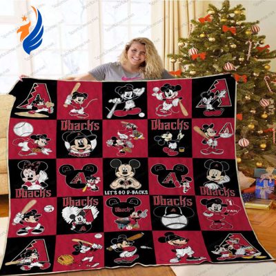 Arizona I Am On D-backs Mickey Quilt Blanket - Blanket Home Decor Gift
