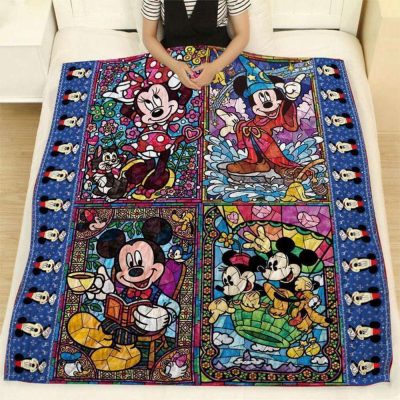 Best Quilt Blanket for Fans of Mickey Mouse Soft and Snuggly - Blanket Home Decor Gift