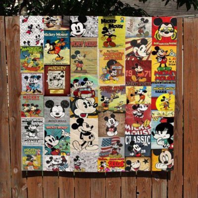 Celebrate 90 Years of Mickey with this Quilt Blanket Cute and Comfy - Blanket Home Decor Gift