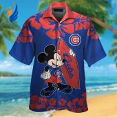 Chicago Cubs & Mickey Mouse Hawaiian Shirt: Trendy MLB Disney Collaboration for Baseball Fans