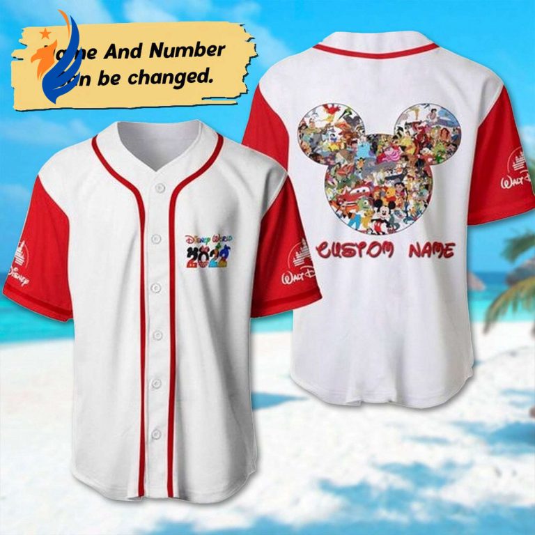 Personalized Mickey and Friends Baseball Jersey - Mouse Head Magic Kingdom Basketball - Perfect Gift for Kids & Adults