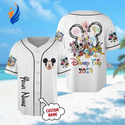 Custom Mickey and Friends Baseball Jersey - Personalized Minnie Teams Gift for Kids Magic Kingdom Shirt