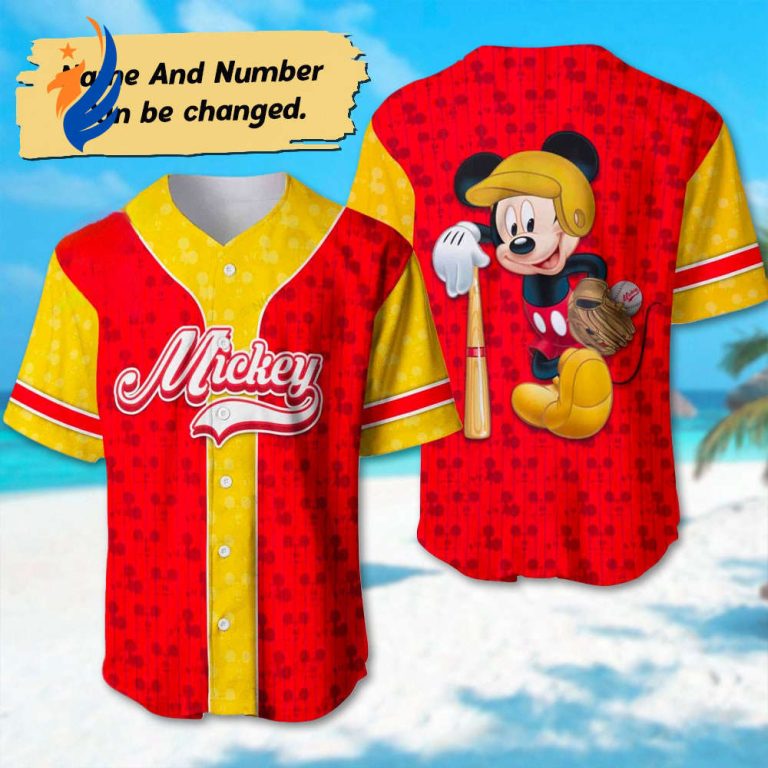Custom Mickey Mouse Baseball and Basketball Jersey - Perfect Magic Kingdom Trip Shirt and Birthday Gift for Sport Lover Kids