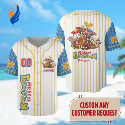 Custom Mickey s Toontown Baseball Jersey - Mickey and Friends Team Shirt for Family Trip Theme Park Magic Kingdom