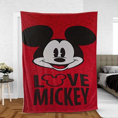 Custom Name Mickey Disney  Sherpa Fleece Quilt Blanket BL2429 - Blanket Home Decor Gift