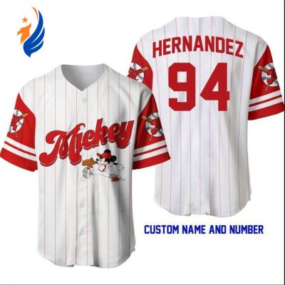 Personalized Mickey Mouse Disney Baseball Jersey: Unique Lover s Gift