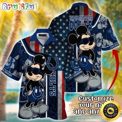 Customized NFL Indianapolis Colts Hawaiian Shirt Mickey Mouse Tropical Shirt