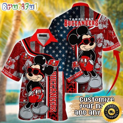 Customized NFL Tampa Bay Buccaneers Hawaiian Shirt Mickey Mouse Tropical Shirt