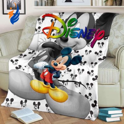 Cute Mickey Disney Fleece Blanket Gift For Fan, Premium Comfy Sofa Throw Blanket Gift - Blanket Home Decor Gift