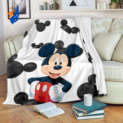 Cute Mickey Mouse Fleece Blanket For Bedding Decor - Blanket Home Decor Gift
