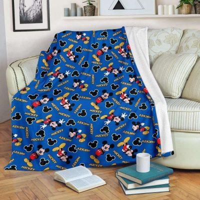Cute Pattern Mickey Fleece Blanket For Bedding Decor - Blanket Home Decor Gift
