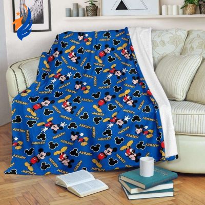 Cute Pattern Mickey Fleece Blanket For Bedding Decor - Blanket Home Decor Gift