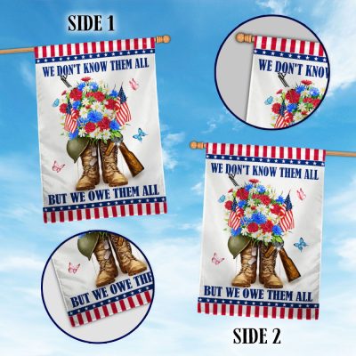 Memorial Day Veteran Flag We Don't Know Them All But We Owe Them All MLN1089F - Flagwix