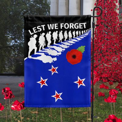 New Zealand Anzac Day Lest We Forget Flag MLN1154F - Flagwix