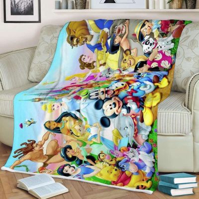 Disney All Characters All Princesses Mickey Mouse Lilo And Stitch Ariel Blanket Gift For Fan - Blanket Home Decor Gift
