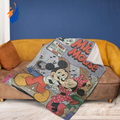 Disney Mickey And Minnie Christmas Sherpa Fleece Quilt Blanket BL1511 - Blanket Home Decor Gift