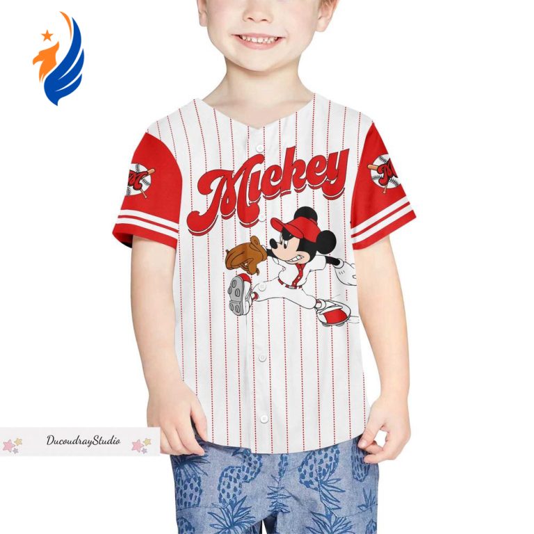 Disney Mickey Shirt: Stylish Baseball Jersey for Your Disneyland Vacation!