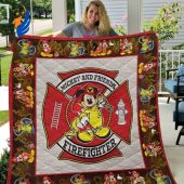 Fireman Mickey And Friends 3D Customized Quilt Blanket - Blanket Home Decor Gift