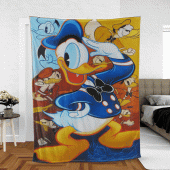 Funny Face Donald Duck Mickey Mouse Sherpa Fleece Quilt Blanket Bl1716 Blanket Home Decor Gift 1.gif - demo10