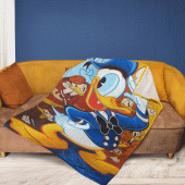 Funny Face Donald Duck Mickey Mouse Sherpa Fleece Quilt Blanket Bl1716 Blanket Home Decor Gift 4.gif - demo10