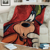 Funny Face Goofy Mickey Mouse Sherpa Fleece Quilt Blanket Bl1715 Blanket Home Decor Gift 1.gif - demo10