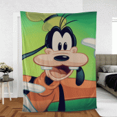 Funny Face Goofy Mickey Mouse Sherpa Fleece Quilt Blanket Bl2528 Blanket Home Decor Gift 4.gif - demo10