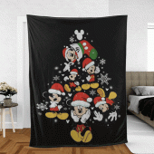 Funny Mickey Christmas Tree Disney Christmas Sherpa Fleece Quilt Blanket Bl1413 Blanket Home Decor Gift 4.gif - demo10