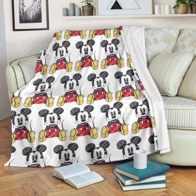 Funny Mickey Fleece Blanket For Fan Gift - Blanket Home Decor Gift