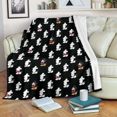 Funny Mickey Mouse Fleece Blanket For Fans - Blanket Home Decor Gift