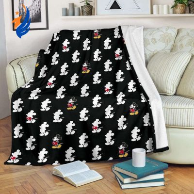 Funny Mickey Mouse Fleece Blanket For Fans - Blanket Home Decor Gift