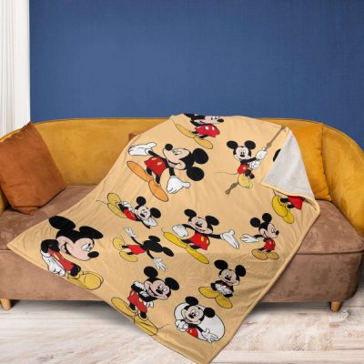 Funny Mickey Mouse Sherpa Fleece Quilt Blanket BL1333 - Blanket Home Decor Gift