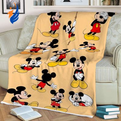 Funny Mickey Mouse Sherpa Fleece Quilt Blanket BL1333 - Blanket Home Decor Gift