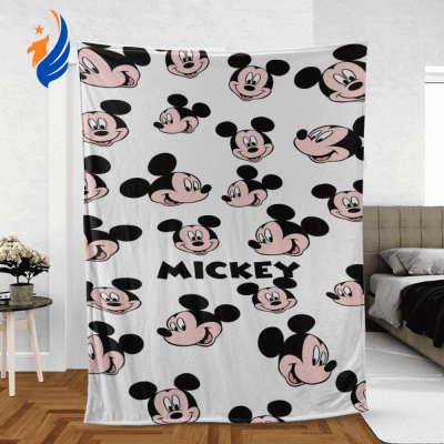 Funny Mickey Mouse Sherpa Fleece Quilt Blanket BL1712 - Blanket Home Decor Gift