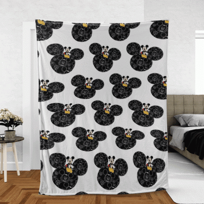 Funny Mickey Mouse Sherpa Fleece Quilt Blanket BL1749 - Blanket Home Decor Gift