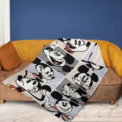 Funny Mickey Mouse Sherpa Fleece Quilt Blanket BL1817 - Blanket Home Decor Gift