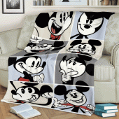 Funny Mickey Mouse Sherpa Fleece Quilt Blanket Bl1817 Blanket Home Decor Gift 4.gif - demo10
