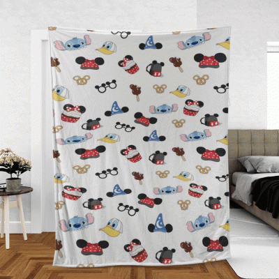 Funny Mickey Mouse Sherpa Fleece Quilt Blanket BL1821 - Blanket Home Decor Gift