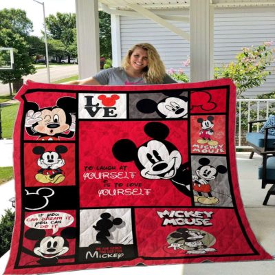 Get Cozy with Mickey Mouse Quilt Blanket Soft and Warm - Blanket Home Decor Gift