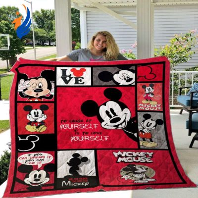 Get Cozy with Mickey Mouse Quilt Blanket Soft and Warm - Blanket Home Decor Gift