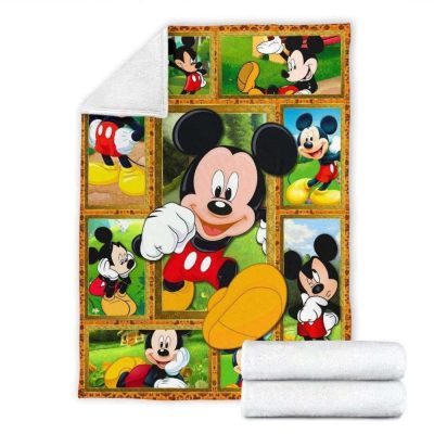 Giant Mickey Mouse Sherpa Fleece Quilt Blanket BL1875 - Blanket Home Decor Gift