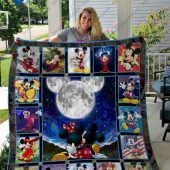H Mickey Mouse Quilt Blanket, Gift for Christmas, Thanksgiving, Perfect Holiday Gift, Cozy Gift for All Occasions - Blanket Home Decor Gift