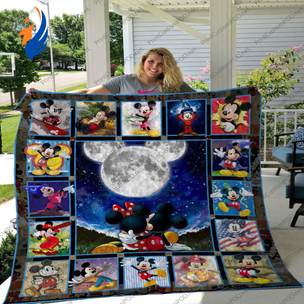 H Mickey Mouse Quilt Blanket Ver 17 Vintage Mickey Mouse Quilt Bedding Set for Fans - Blanket Home Decor Gift