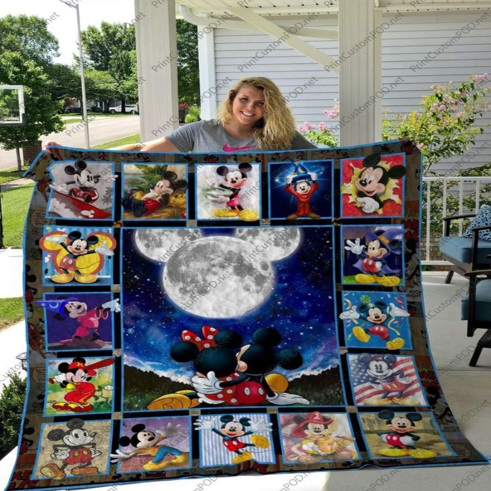 H Mickey Mouse Quilt Blanket Ver 17 Vintage Mickey Mouse Quilt Bedding Set for Fans - Blanket Home Decor Gift