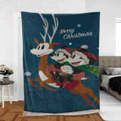 Happy Holiday Couple Love Mickey Mouse Sherpa Fleece Quilt Blanket Bl1307 Blanket Home Decor Gift 2.gif - demo10