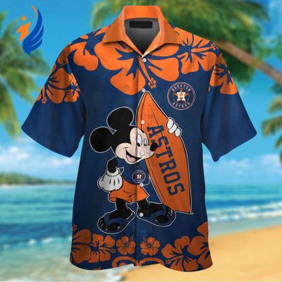 Stylish Houston Astros & Mickey Mouse Hawaiian Shirt: Perfect Blend of Sports and Disney Magic!