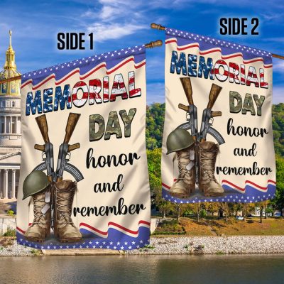 Memorial Day Flag Honor And Remember Patriotic Veterans TQN1014F - Flagwix