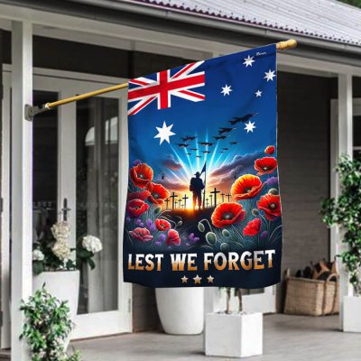 FLAGWIX Australian Veteran Anzac Day Lest We Forget Flag MLN2533F - Flagwix FLAGWIX Australian Veteran Anzac Day Lest We Forget Flag MLN2533F - Flagwix