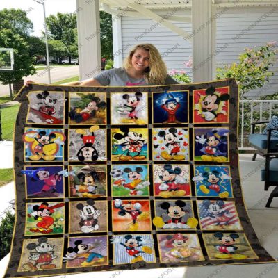 Layout Love Mickey Mouse For Fan Quilt Blanket Mickey Mouse Layout Love Quilt Bedding Set for Fans - Blanket Home Decor Gift