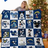 Los Angeles Chargers Disney Mickey Mouse Fleece Quilt Blanket Gift Blanket Home Decor Gift.jpeg - demo10