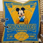 Los Angeles Chargers Mickey Sherpa Fleece Quilt Blanket Bl0924 Blanket Home Decor Gift 2.jpeg - demo10